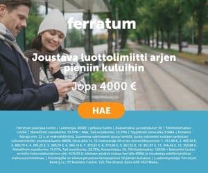 Ferratum.fi Joustoluotto:  Nosta Rahaa 24h Tilille Joka Päivä! | Ferratum.fi!